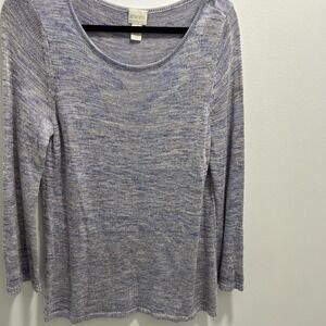 Chico's‎ Women's One Long Sleeve Light Lavender Pull Over Long Sweater